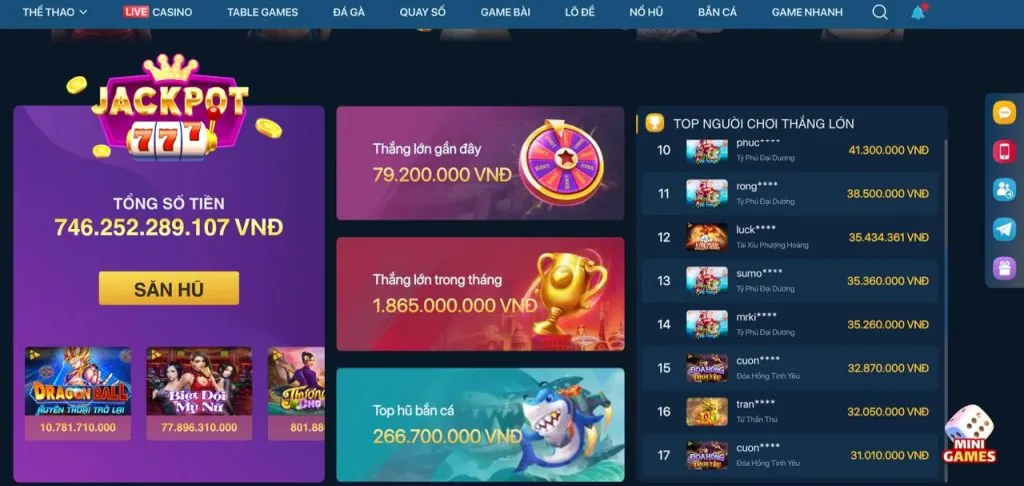 Kho game đa dạng của sic88 nổ hũ